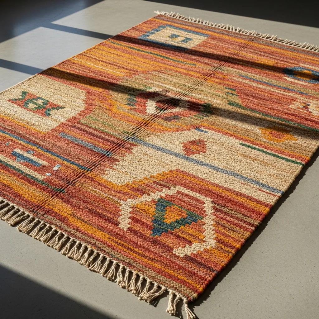 Handgewebter Wollteppich