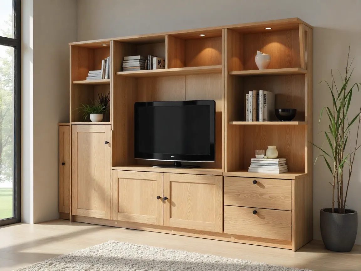 Eichenholz Wandregal